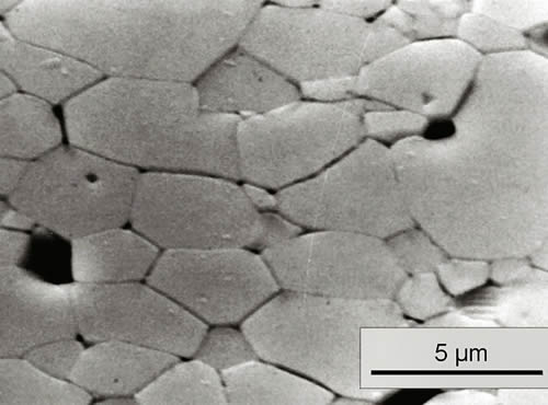 Gef&uuml;ge eines optimierten Hochfrequenz-Leistungsferrites